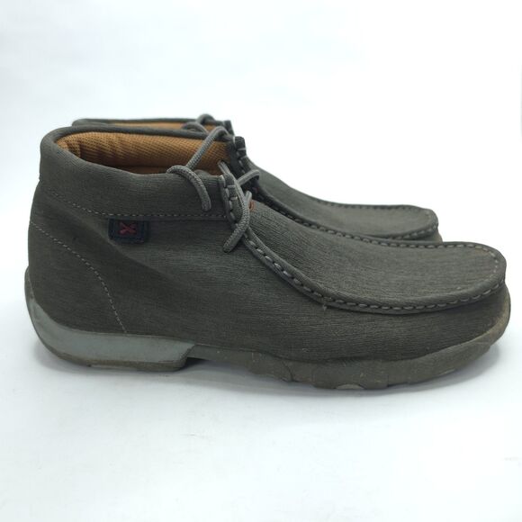 Twisted X Men\'s Casual Dark Grey Chukka Driving Moc Shoes MDM0086 Size 7.5 main image 4